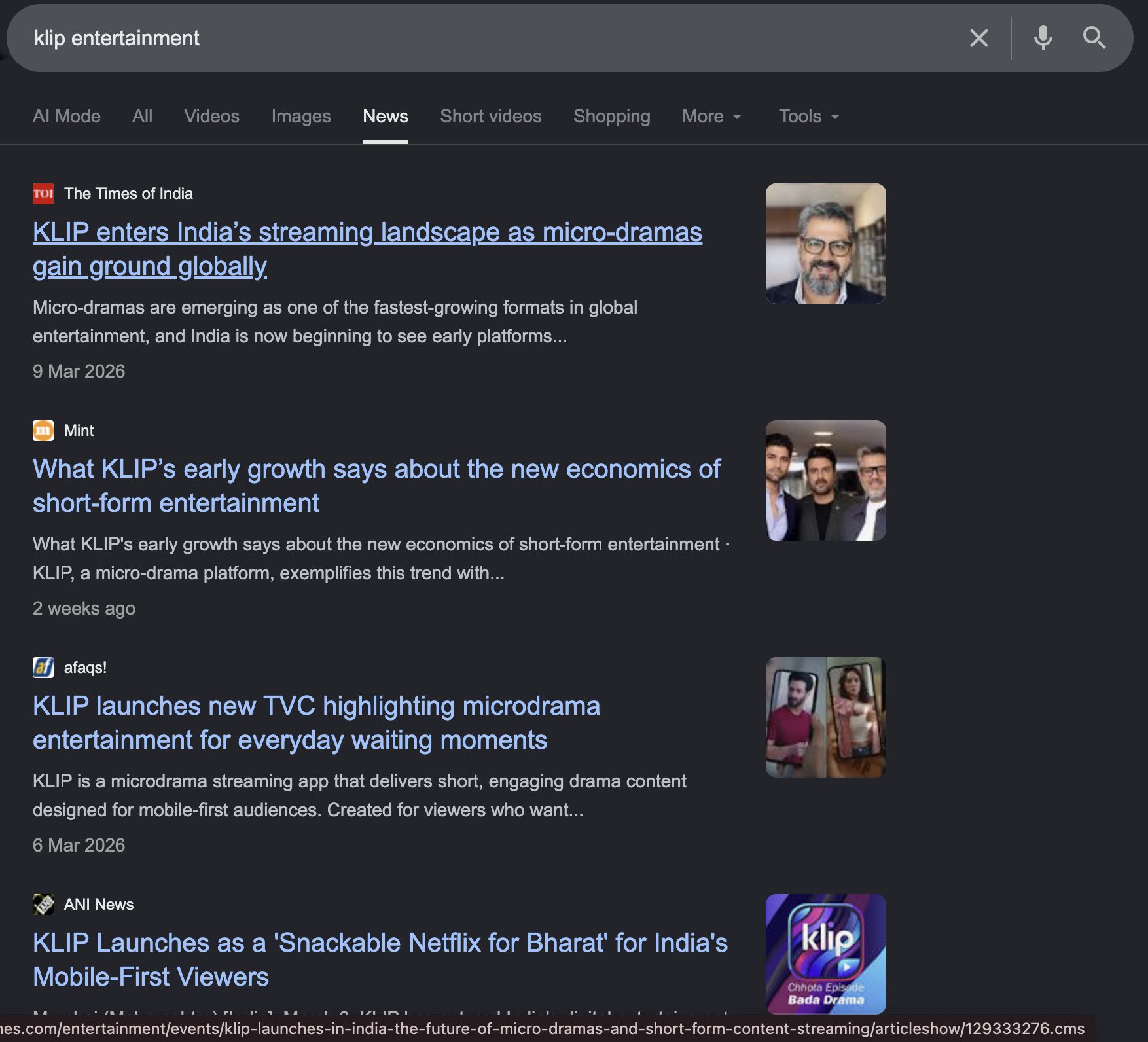 Klip Entertainment coverage